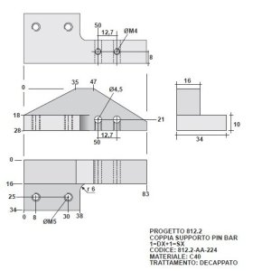 Left and Right Pin Bar Supports